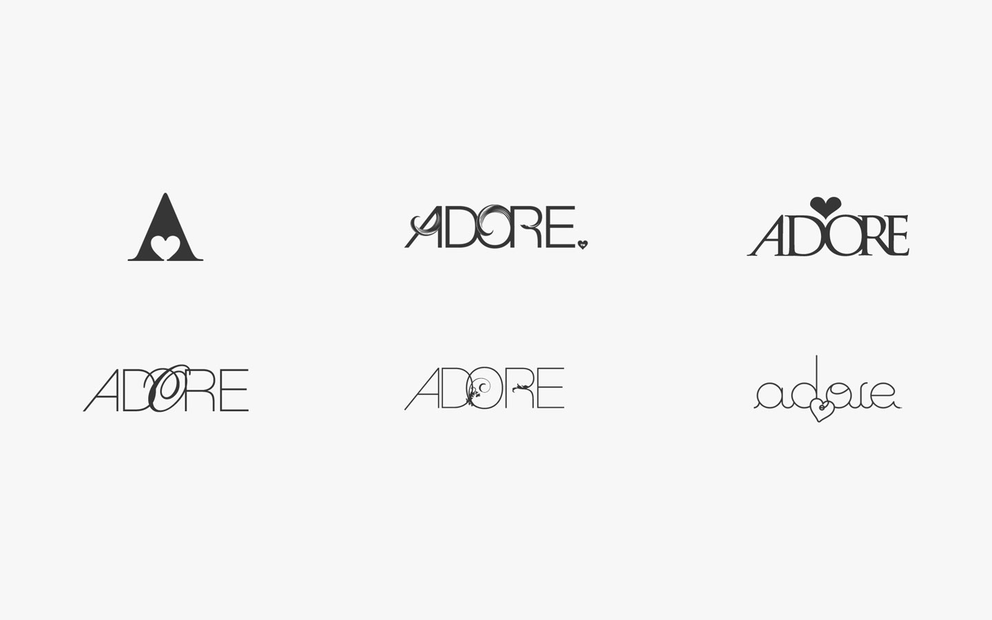 Adore Boutique Cleethorpes, Logo Design in Development