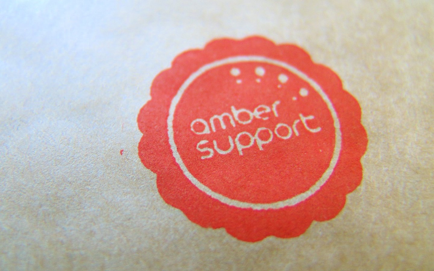 Amber Support Services Bromsgrove, Logo Design Stamp