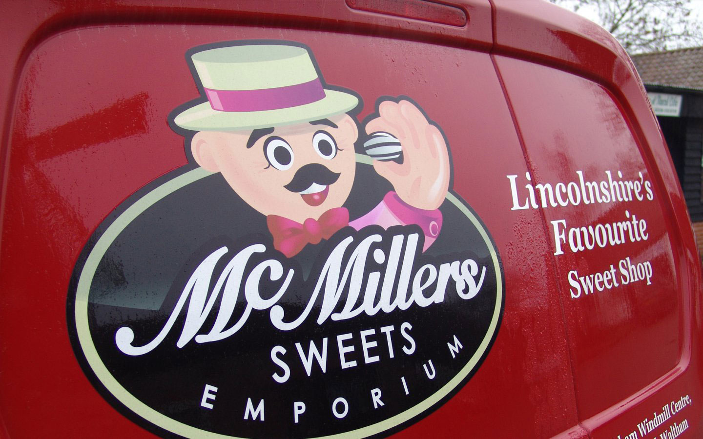 McMillers Sweets Emporium Logo Design Van Livery