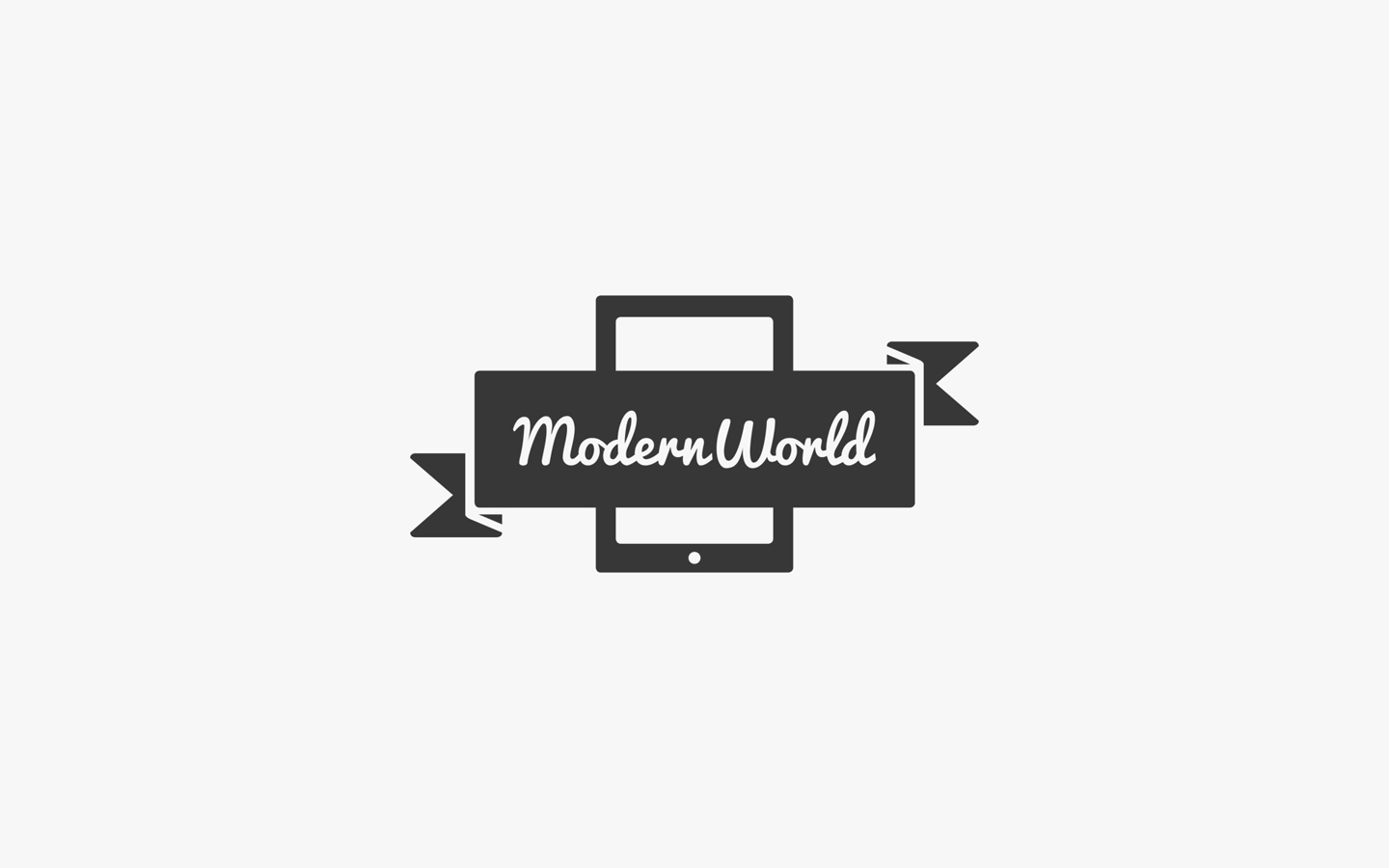 Modern World Illustrations, Logo Design in Mono